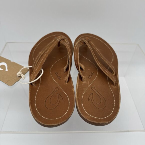 Brand New OLUKAI U'I Sahara Brown Slipper Flip Flop Thong Women’s Size 5 - Picture 3 of 5